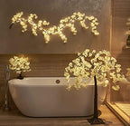 Hairui Cherry Blossom 96 LED Fairy Lights 6FT Garland, White, Battery Operated with Timer for Indoor/Outdoor Decor - Image 5