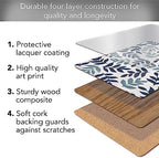 CounterArt Blue Leaf Floral Boxed Set of 4 Premium Hardboard Placemats - Image 3