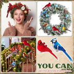 36 Pcs Clip on Bird Ornaments for Christmas Tree, 12 Style - Image 6
