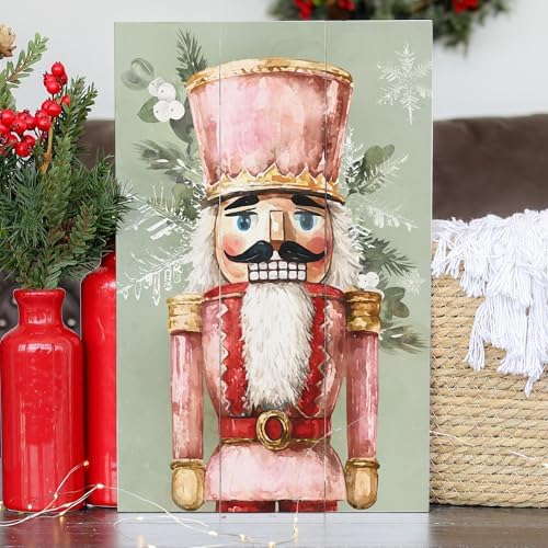 Simply Said, INC Pink Nutcracker Rustic Pallets 16 x 10.5 inch Wood Sign, Christmas Winter Decor Art, Made in USA, RUS1565 - Image 4