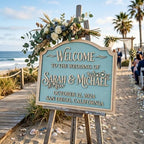Personalized Oceanfront Arch Wedding Welcome Sign - Custom 3D Wood Beach Ceremony Entrance & Coastal Reception Board for Tropical Seaside Venue - Multiple Sizes - Image 2