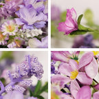 Purple Hydrangea Wreath for Front Door, 22 Inch Spring Wreath with Lavender & Artificial Flowers, Berry and Grain Accents, Rustic Farmhouse Floral Wreath for Outdoor Porch Indoor Home Decor - Image 3