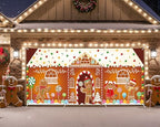 HunnmingRe 16 x 7ft Christmas Garage Door Cover, Gingerbread Man - Image 6