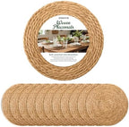 13" Round Woven Placemats Set of 12, Plate Chargers for Dining Table by XOHUYD