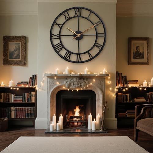 30 Inch Roman Numerals Large Wall Clocks for Living Room Decor - Image 3