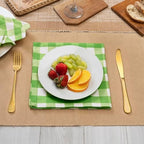 Blue Needles Gingham Buffalo Plaid Cotton Dinner Napkins Set of 12-18"x18" - Image 3