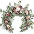 Ling's moment Dusty Rose Artificial Flower Garland Wedding Arch 6 FT by LingsMoment