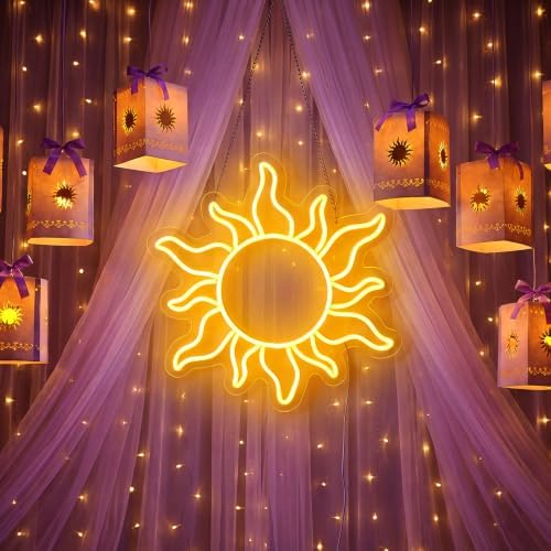 Zhengmy Princess Sun Neon Sign USB Powered LED Light for Princess Decor by Zhengmy