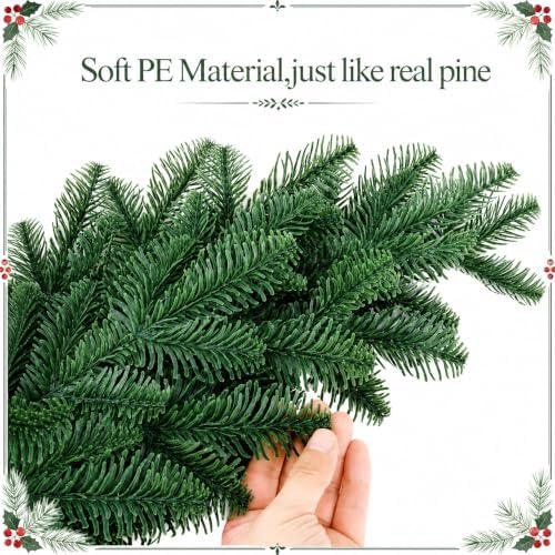 2 Pcs Extra Length Artificial Christmas Teardrop Swag, Greenery Door Swag - Image 3