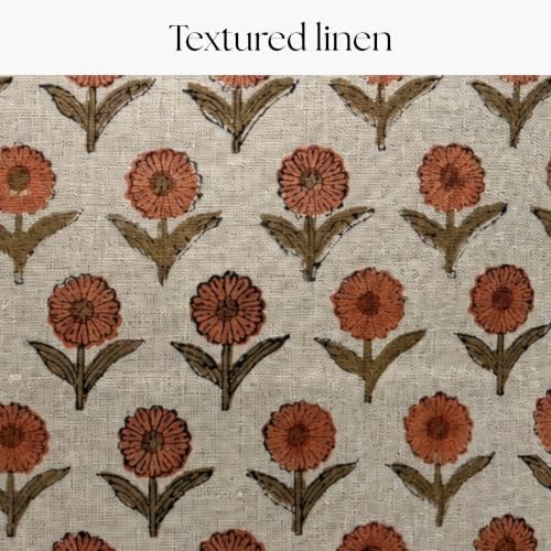 Linen Throw Pillow Covers 20x20 inch Terracotta and Olive Decorative Pillow Covers for Living Room, Bedroom - Image 7
