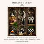 MACKENZIE-CHILDS Resin Pumpkin, Small, Dark-Red-and-White Paprika Check - Image 6