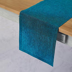 Solino Home 100% Pure Linen Dining Table Runner Teal, Athena 14 x 108 in by SolinoHome