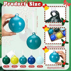 FoldTier 9pcs 3" Colorful Glass Ball Christmas Tree Ornament, Cool Color - Image 2