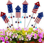 Pickmesh 6 Pcs Easter Outdoor Decorations Bunny Rabbit Yard Stake Metal by Pickmesh