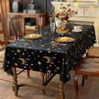 Ramadan Mubarak Tablecloths for Eid Mubarak Decorations Moon Star Table Cloth Rectangle Table Cover for Kitchen Dining Home Party Decorations by Xusdamyj