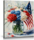 ZERILYN Ship Next Day – Patriotic Canvas Prints for Home, 4th of July Wall Decor, American Flag Pictures, Independence Day Red White Blue Decoration by ZERILYN