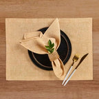 Solino Home 100% Pure Linen Placemats Nugget, Athena 14 x 19 in, Set of 4 - Image 2