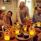 12 PCS Thanksgiving Table Decorations Turkey Tea Lights Candles, Battery Operated Thanksgiving LED Flameless Tealight Candles Thanksgiving Turkey Centerpieces Decorations for Home Indoor Kitchen Party - Image 6