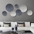 Silver and Gray Metal Wall Art Decor for Modern Living Room Hallway by TEIPAI