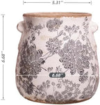 Tuscan Ceramic Planter & Vase, 6.68" Indoor/Outdoor Decorative Plant Pot - Image 3