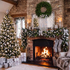 Norme 24 Inch Christmas Pine Wreath for Front Door,Silver Balls - Image 5