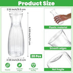 20Pcs Plastic Bud Vases Small Plastic Vases in Bulk, Clear Container for Flowers Height Shatterproof Bud Vase Wedding Centerpieces for Home Decor Living Room Office Decoration, Housewarming Party Gift - Image 2