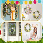 6 Pcs 16 Inch Easter Wire Wreath Frame Egg Rabbit Wreath Frame Metal Garland DIY Craft Egg Rabbit Mental Form for Easter Indoor Outdoor Porch Wall Flower Garland Decor - Image 5