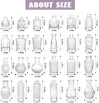 Bud Vases - in Bulk 24,Vintage Small Glass Bud Vases for Flowers, Clear Crystal Mini Glasses in Bulk, Small Flower Design for Centerpieces Wedding Decorations Home Flower Party Decor - Image 2