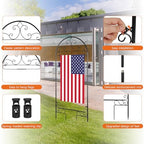 Liitrton 2 Pack Garden Flag Holder Stand Fits Max 14" x 25" Outside Flags - Image 5