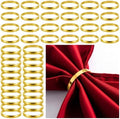 WILLBOND 50 Pcs Gold Napkin Rings Bulk Christmas Round Napkin Ring Holders Metal Buckle for Cloth Holiday Dinners Wedding Adornment Home Decorations Party Supplies by Willbond+Technology+Limited