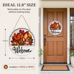 Interchangeable Door Sign, 12" Wooden Welcome Sign for Front Door，12 Pcs - Image 3