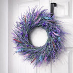 22-Inch Lavender Wreath for Front Door with Built-in Hook by Unknown