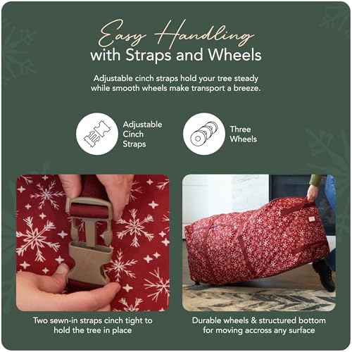 Covermates Christmas Tree Rolling Cinch Bag, 60" W x 24" D x 24" H - Image 5