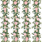 Artificial Eucalyptus Flower Garlands, Light Pink, 4PCS by SOMYTING