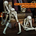 Halloween Skeleton Statues Set of 3, Halloween Resin Skeleton Decor - Image 5