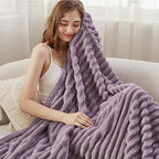 Bedsure Soft Twin Blanket for Bed Decor Gifts Light Purple 60"x80" - Image 4