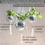 SCANDINORDICA Disco Ball Planter, Value Package, 8-inch Silver - Image 5