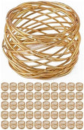 Durable Metal Iron Napkin Rings for Table Decor, Elegant Metal Table Setting Accessory, Rustic Napkin Holder for Modern Farmhouse & Everyday Dining Set of 50 (Gold) - ALPHA Living HOME by ALPHALivingHOME