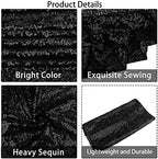 12 Packs Sequin Table Runner Glitter Dining Table Runner for Birthday Wedding Engagement Bridal Baby Shower Bachelorette Holiday Celebration Party Supplies Decorations (12" x 108", Black) - Image 4