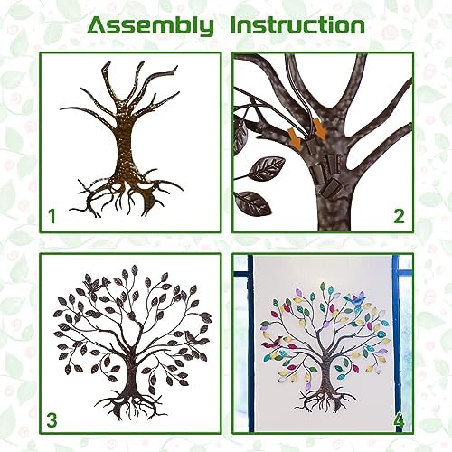 VEWOSTAR Metal Tree of Life Wall Art for Living Room Home Decor - Image 4