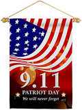Remember 911 Flag Wood Dowel Set 25th Anniversary Patriot Day Wall Decor 2001-2026 Memorial Gifts Commemorative Memorabilia Home Poster Yard Decorations Garden Remembrance Tribute Tapestry by Unknown