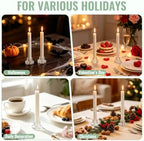 48 Pcs Glass Taper Candle Holders, Clear Candlestick Holders Short Tapered Candle Holder Set, Candle Stick Holder Decor for Table Centerpiece Wedding Party Advent Christmas Home Decorations - Image 7