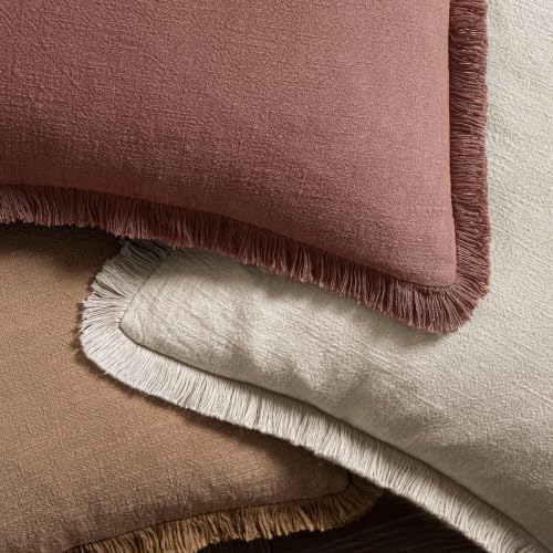 MIULEE Linen Decorative Fall Euro Throw Pillow Covers Autumn Glaze 24x24 - Image 4