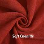 FUTEI Pack of 2 Chenille Throw Pillow Covers 26x26 Inch, Red - Image 2