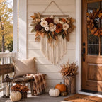 Boao Fall Flower Macrame Wall Hanging Tapestry Fall Decorations for Home - Image 4