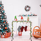 Sliner Christmas Stocking Holder with 12 Detachable Hooks 39.8 in Metal Stocking Holder Stand with String Lights, Freestanding Hangers Racks for Floor Fireplace Living Room(Classic) - Image 6