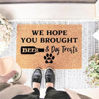 Funny Coir Doormat We Hope You Brought Beer & Dog Treats Front Door Mat Entryway Outdoor Mat with Heavy Duty Front Porch Decor Welcome Mats for Entrance Natural Coconut Thick Brown Mat 23.7x15.7 inch - Image 2