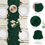 6 Pack Emerald Green Cheesecloth Table Runner 35×120 Inch Boho Home Decor - Image 5