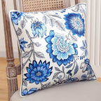 ISAENNE Designer Velvet Throw Pillow Cover,Set of 2,18"x18"-Blanch - Image 2