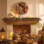 Valery Madelyn 6ft Artificial Norfolk Fall Garland for Mantle - Image 4